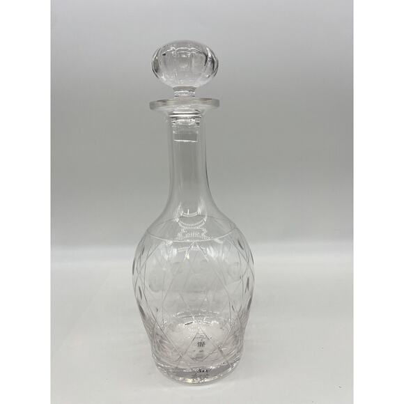 Anthropologie The Met Decanter Hand Blown Cut Glass - Picture 3 of 4